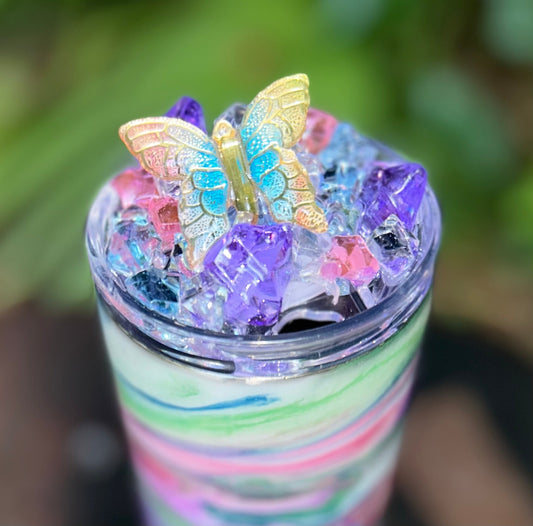 20 ounce Butterfly Tumbler with Topper